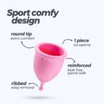 Coppette mestruali Crushious Minerva con sacchetto e detergente per sex toy - immagine 5