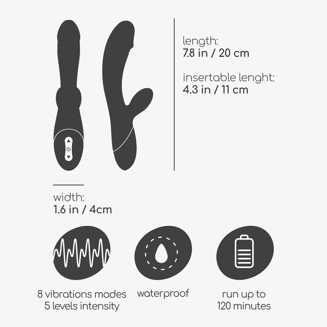 Vibratore rabbit Crushious Dare Dong - immagine 5