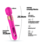 Crushious Big Ben, massaggiatore wand doppio con Flicker - immagine 6