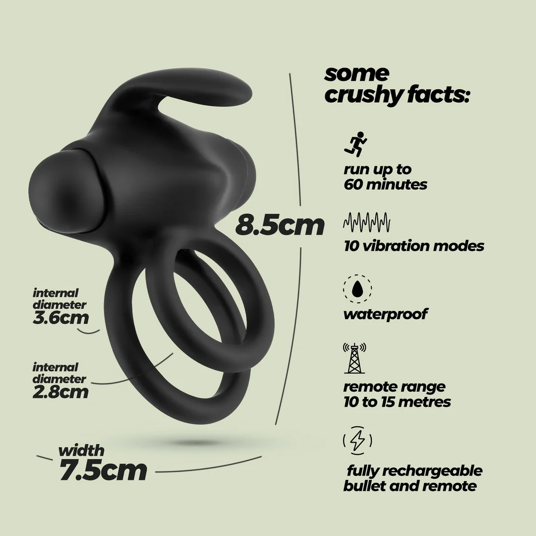 Anello fallico vibrante doppio Crushious Thumper - immagine 6