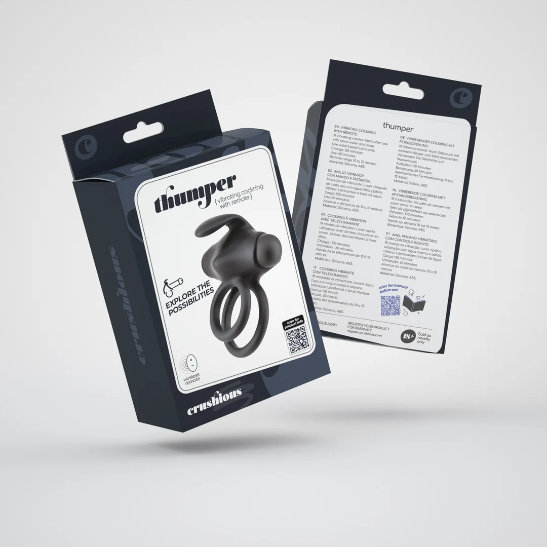 Anello fallico vibrante doppio Crushious Thumper - immagine 1