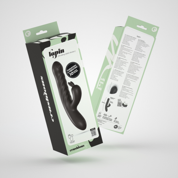 Vibratore a coniglio Crushious Lapin con movimento di spinta