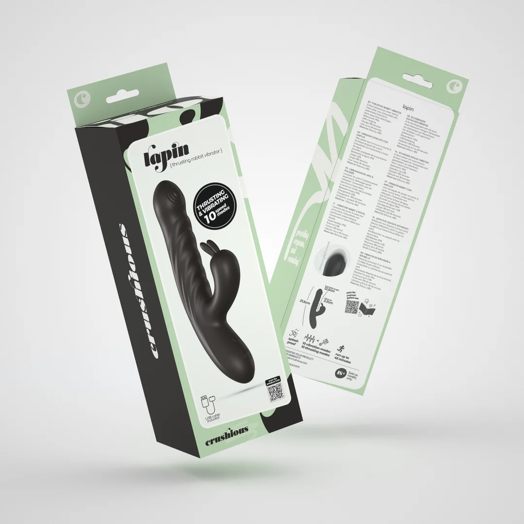 Vibratore a coniglio Crushious Lapin con movimento di spinta - immagine 1