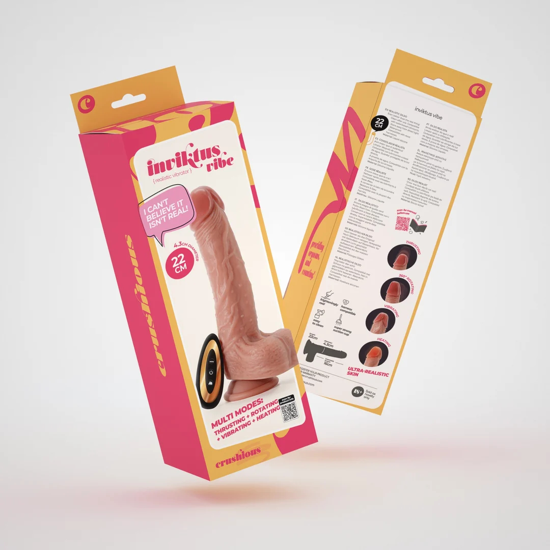Crushious Inviktus Vibe vibratore con spinta, rotazione e riscaldamento - immagine 1