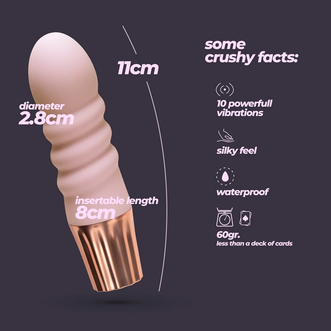 Mini vibratore Crushious Mellow Bubbles rosa - immagine 5