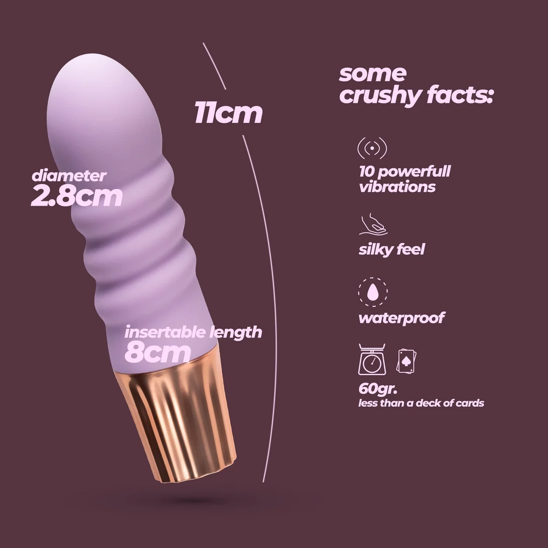 Mini vibratore Crushious Mellow Bubbles rosa - immagine 11