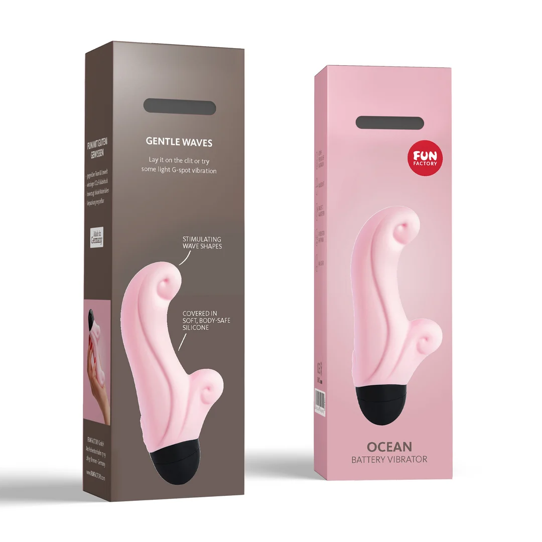 Mini vibratore con punta curva per punto G e clitoride, Ocean baby roze Fun Factory - immagine 1