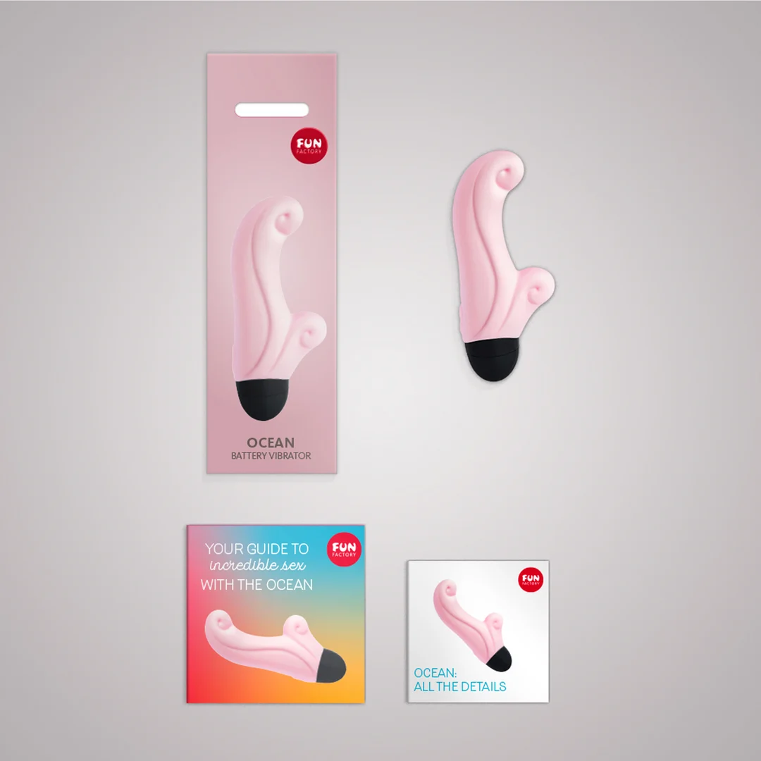 Mini vibratore con punta curva per punto G e clitoride, Ocean baby roze Fun Factory - immagine 2