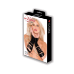 Guanti neri effetto wetlook Wild Kitten