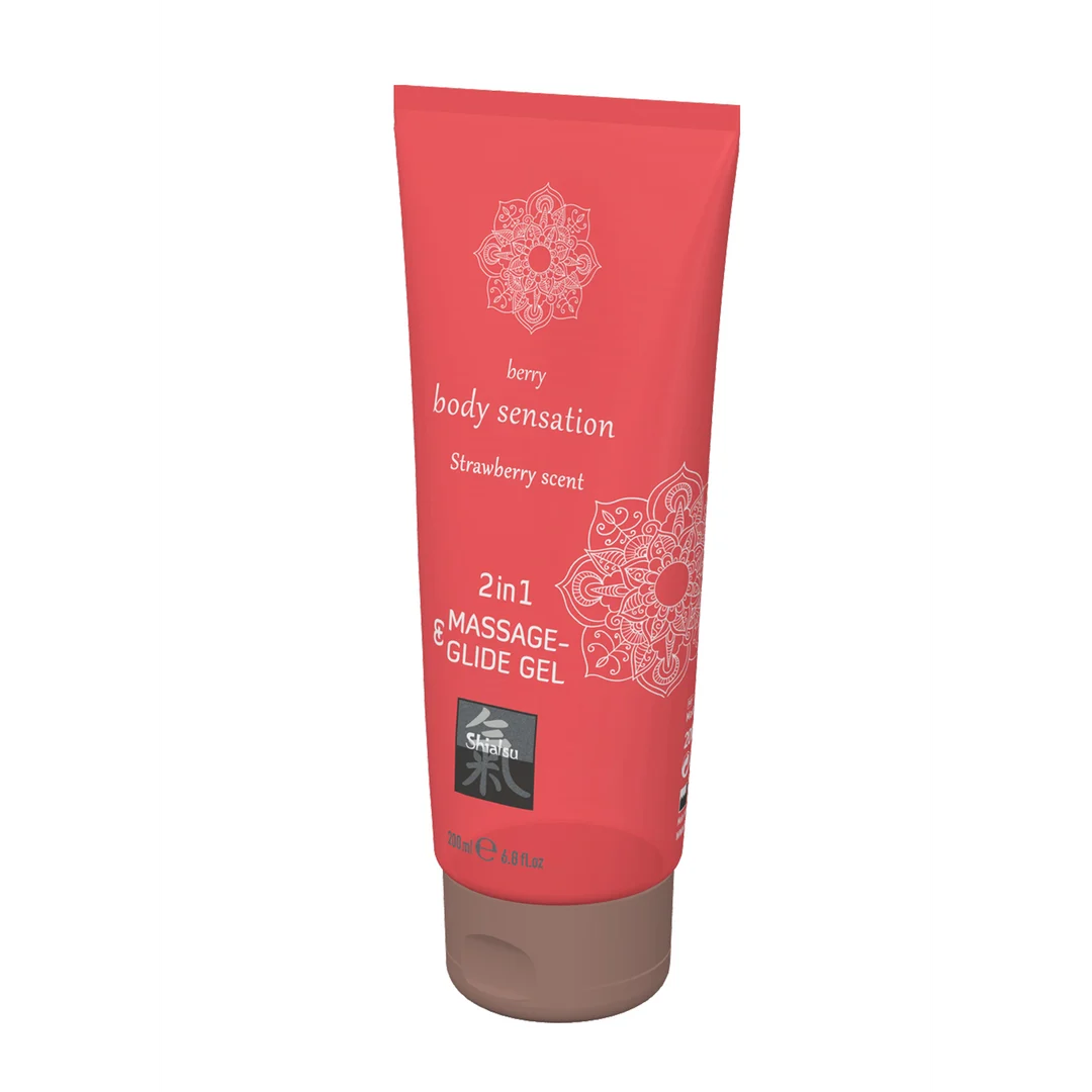 Gel 2 in 1 da massaggio e lubrificante HOT alla fragola - immagine 1