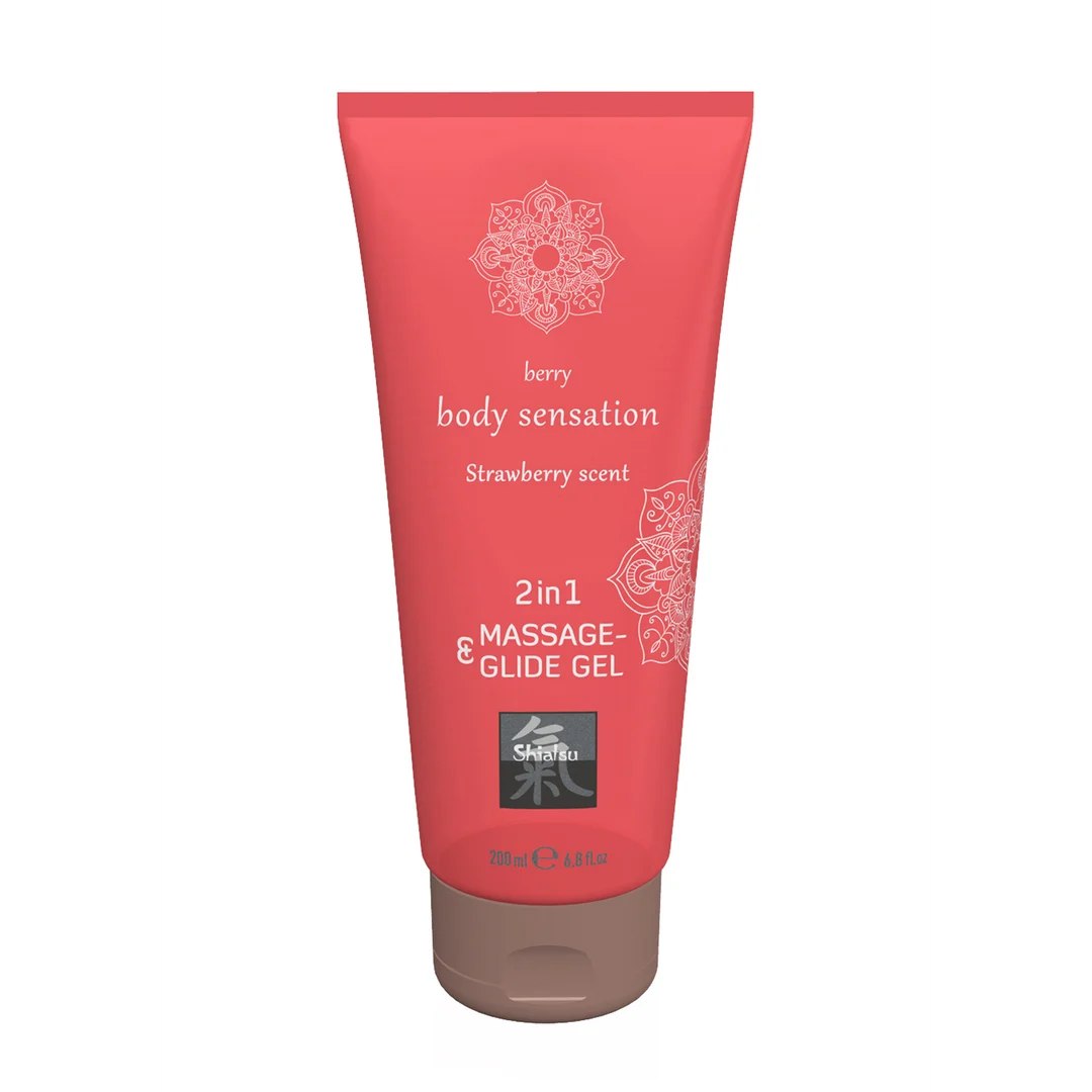 Gel 2 in 1 da massaggio e lubrificante HOT alla fragola - immagine 2