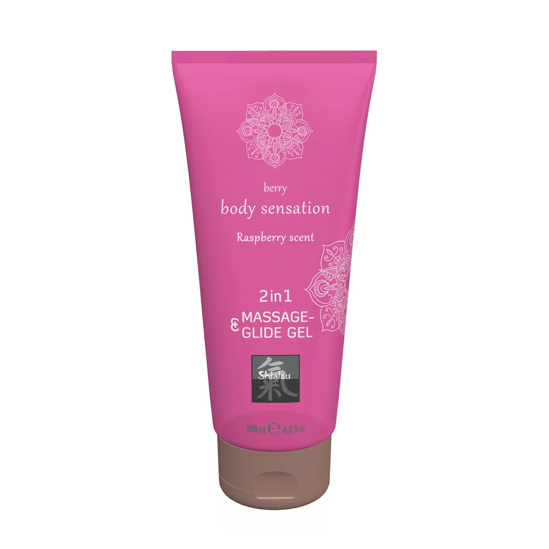 Gel HOT 2 in 1 da massaggio e lubrificante al lampone - immagine 2