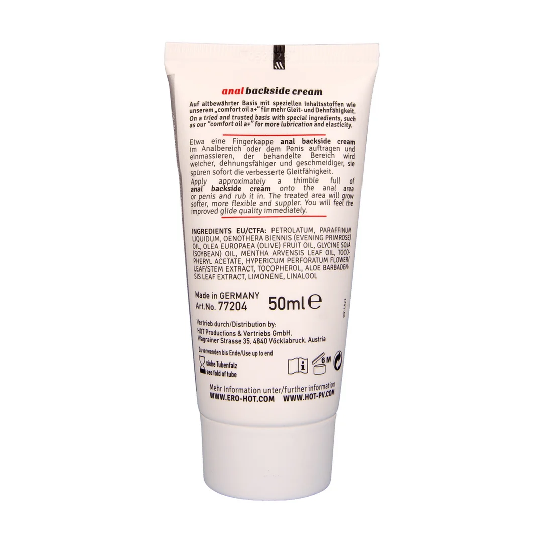 Crema stimolante per il sesso anale – 2 fl oz / 50 ml – Achterkant – ero by HOT - immagine 1