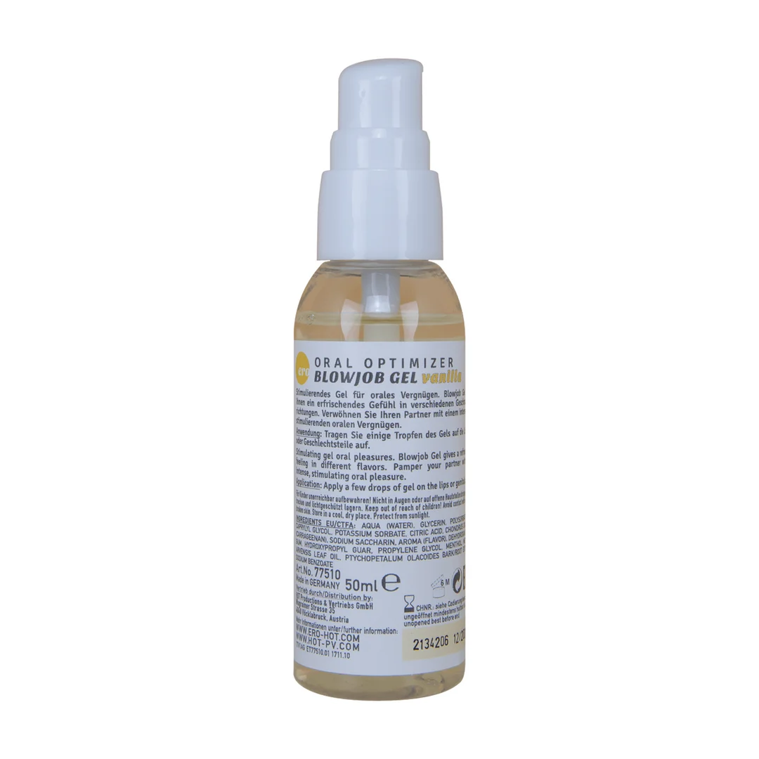 Gel stimolante alla vaniglia – Oral Optimizer Deepthroat Gel 2 fl oz / 50 ml – ero by HOT - immagine 2