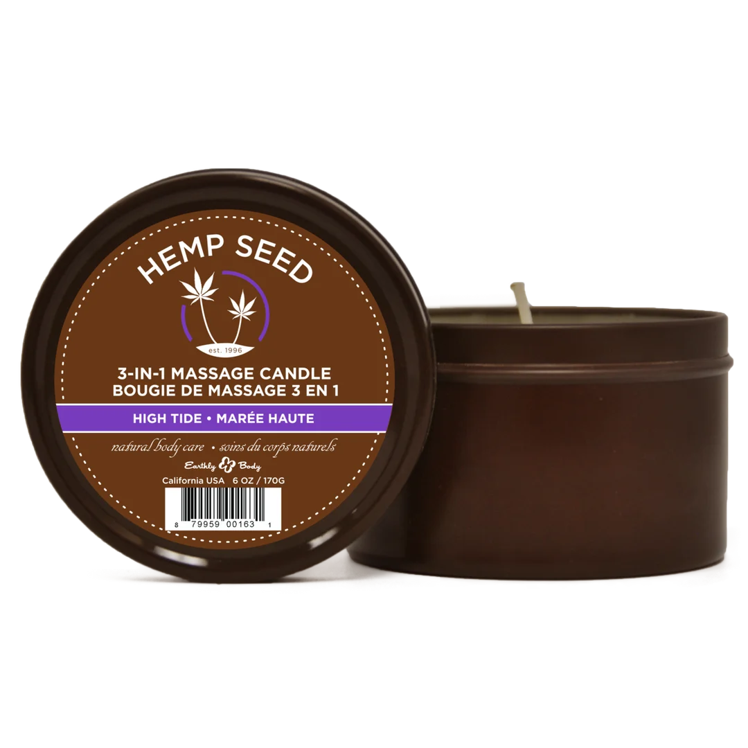 HSC053 Candela da massaggio High Tide, candela 3 in 1 che si scioglie trasformandosi in olio da massaggio, cocco, lime e verbena, 170 g - immagine 1