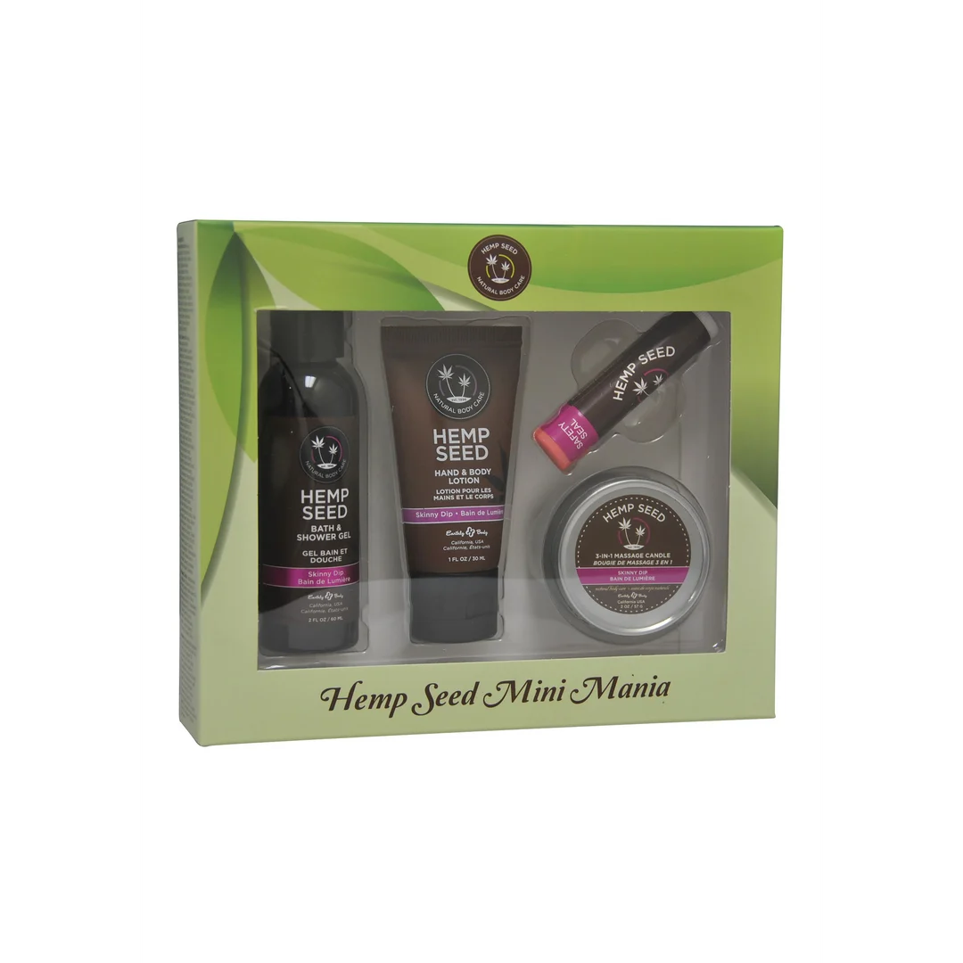 Hemp Seed Mini Mania Travel Set – Set da viaggio Skinny Dip – Unisex – Earthly Body - immagine 1