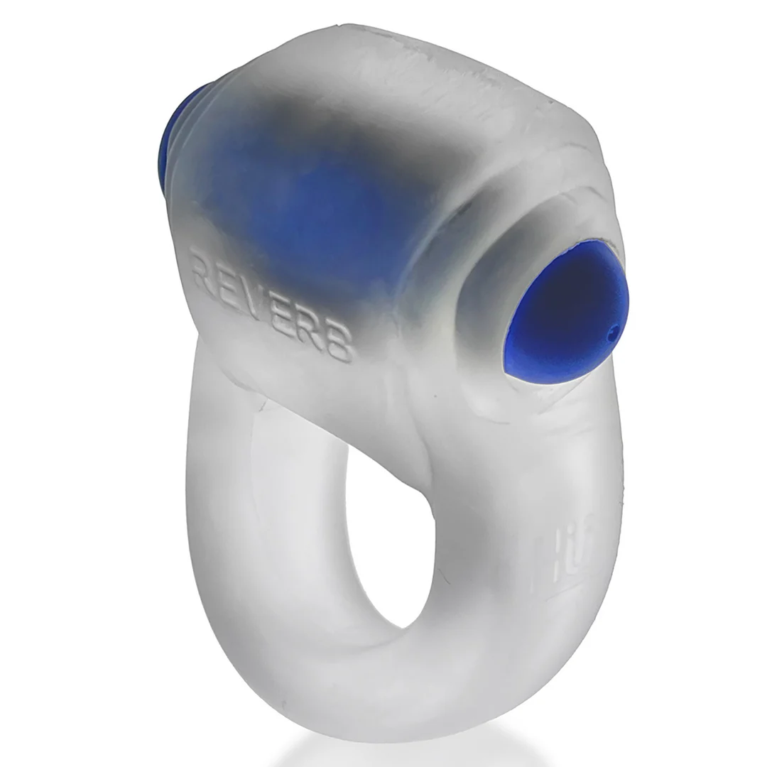 Anello fallico vibrante dalla vestibilità confortevole – Reverb Vibe Ring - Ghiaccio trasparente / Blu - immagine 2