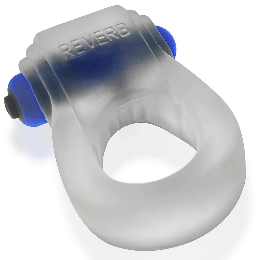 Anello fallico vibrante dalla vestibilità confortevole – Reverb Vibe Ring - Ghiaccio trasparente / Blu - immagine 3