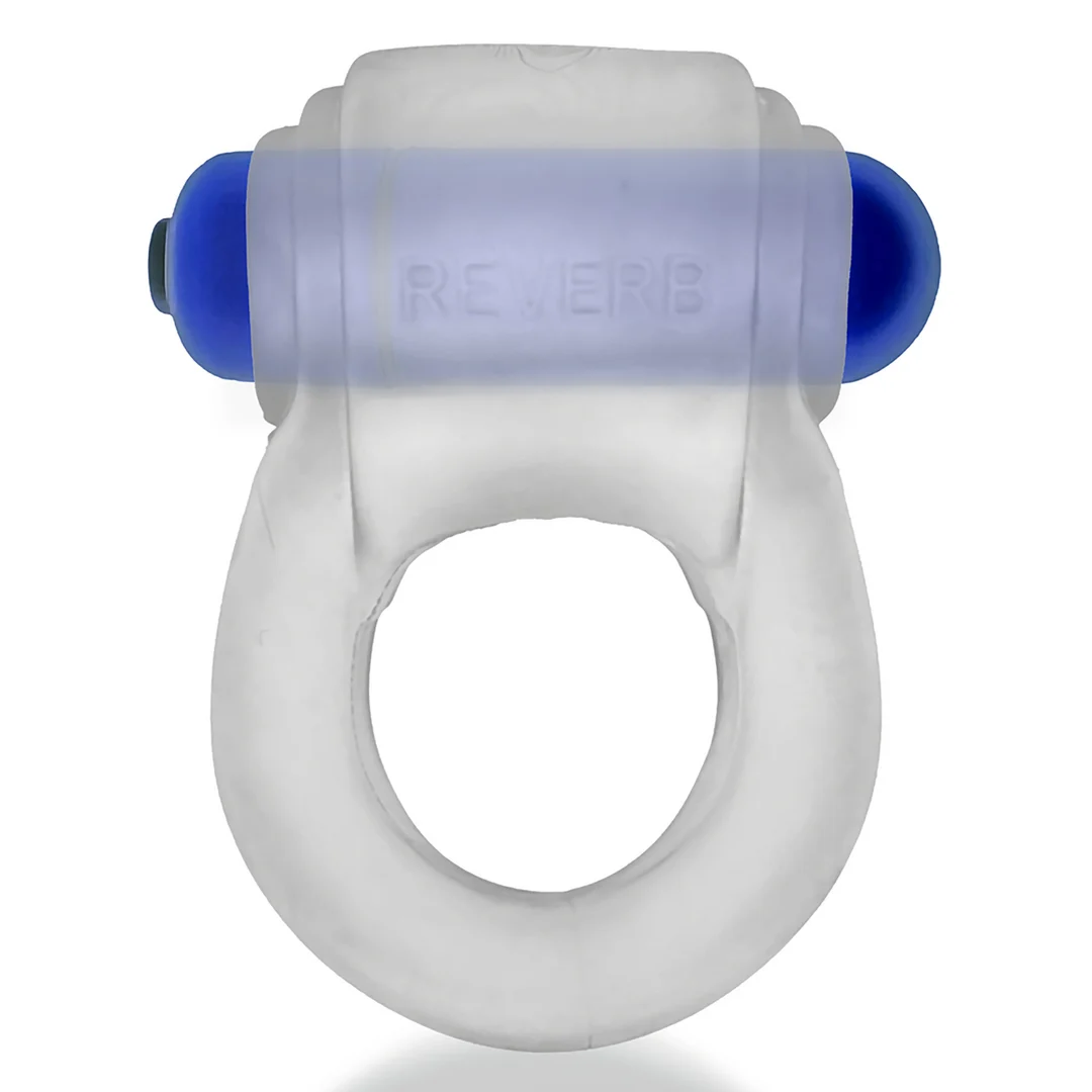 Anello fallico vibrante dalla vestibilità confortevole – Reverb Vibe Ring - Ghiaccio trasparente / Blu - immagine 5