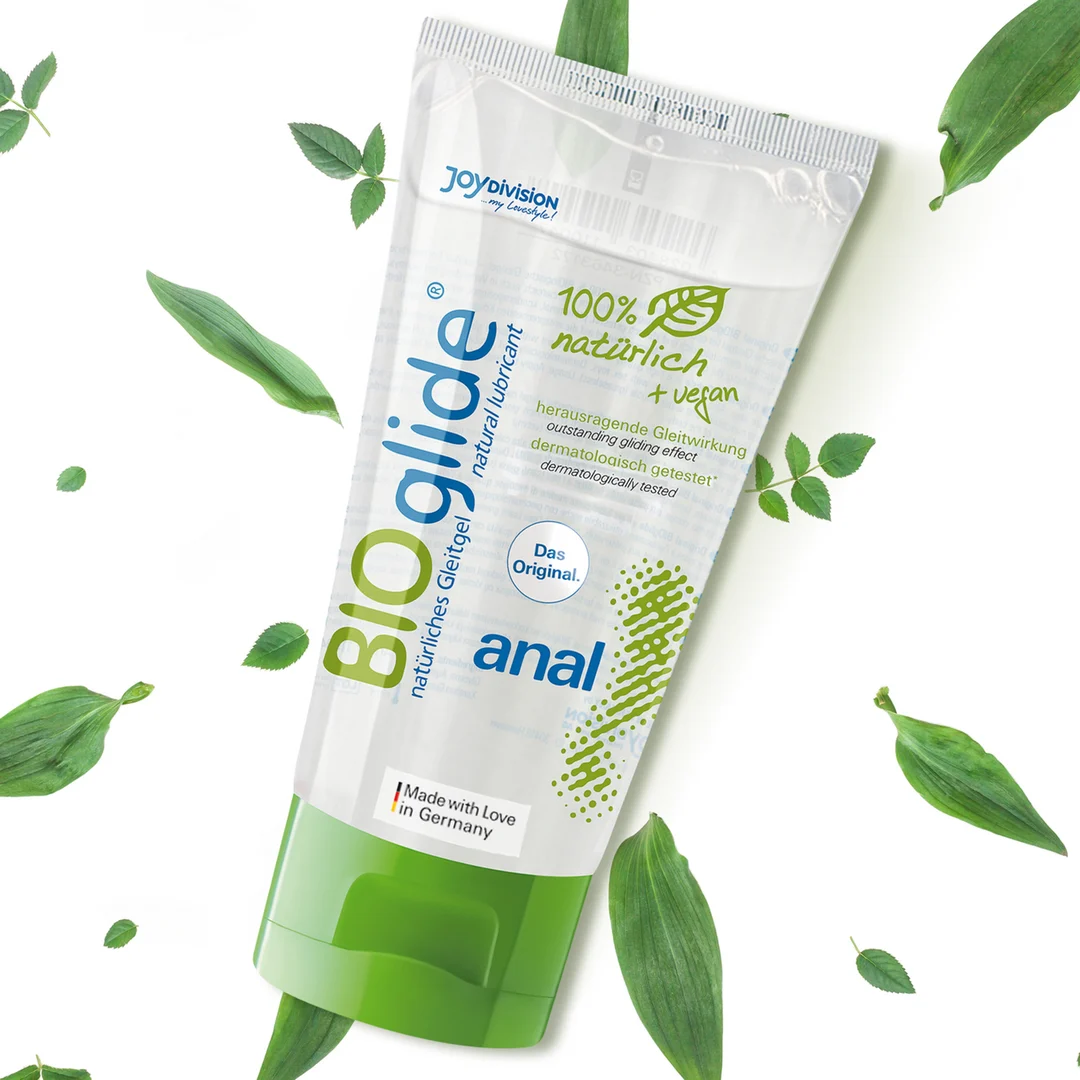 Lubrificante anale, 100% naturale e vegano, inodore e insapore, 80 ml, BIOglide - immagine 1