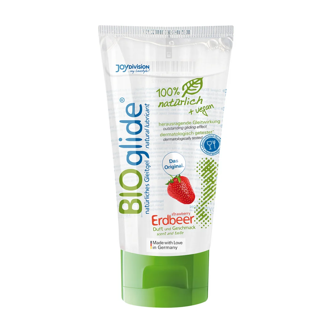 Lubrificante aromatizzato, vegano e 100% naturale, fragola, 80 ml, BIOglide - immagine 2
