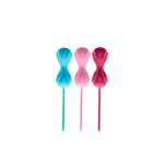 Allenatore del pavimento pelvico con pesi variabili – Power Balls, palline di Kegel, 3 pezzi, turchese, rosso e rosa - immagine 3