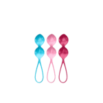 Extra per uomini per un semplice allenamento del pavimento pelvico – V Balls · Palline di Kegel · 3 pezzi · Turchese/Rosso/Rosa - immagine 4