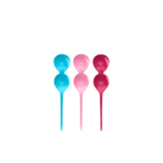Extra per uomini per un semplice allenamento del pavimento pelvico – V Balls · Palline di Kegel · 3 pezzi · Turchese/Rosso/Rosa - immagine 3