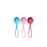 Set per uomo con aumento graduale, palline rinforzanti, Kegel Balls, 3 pezzi, turchese, rosso e rosa - immagine 4