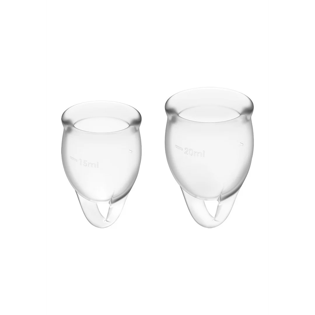 Coppetta mestruale – Set da due (15 ml e 20 ml), trasparenti – Tester - immagine 3