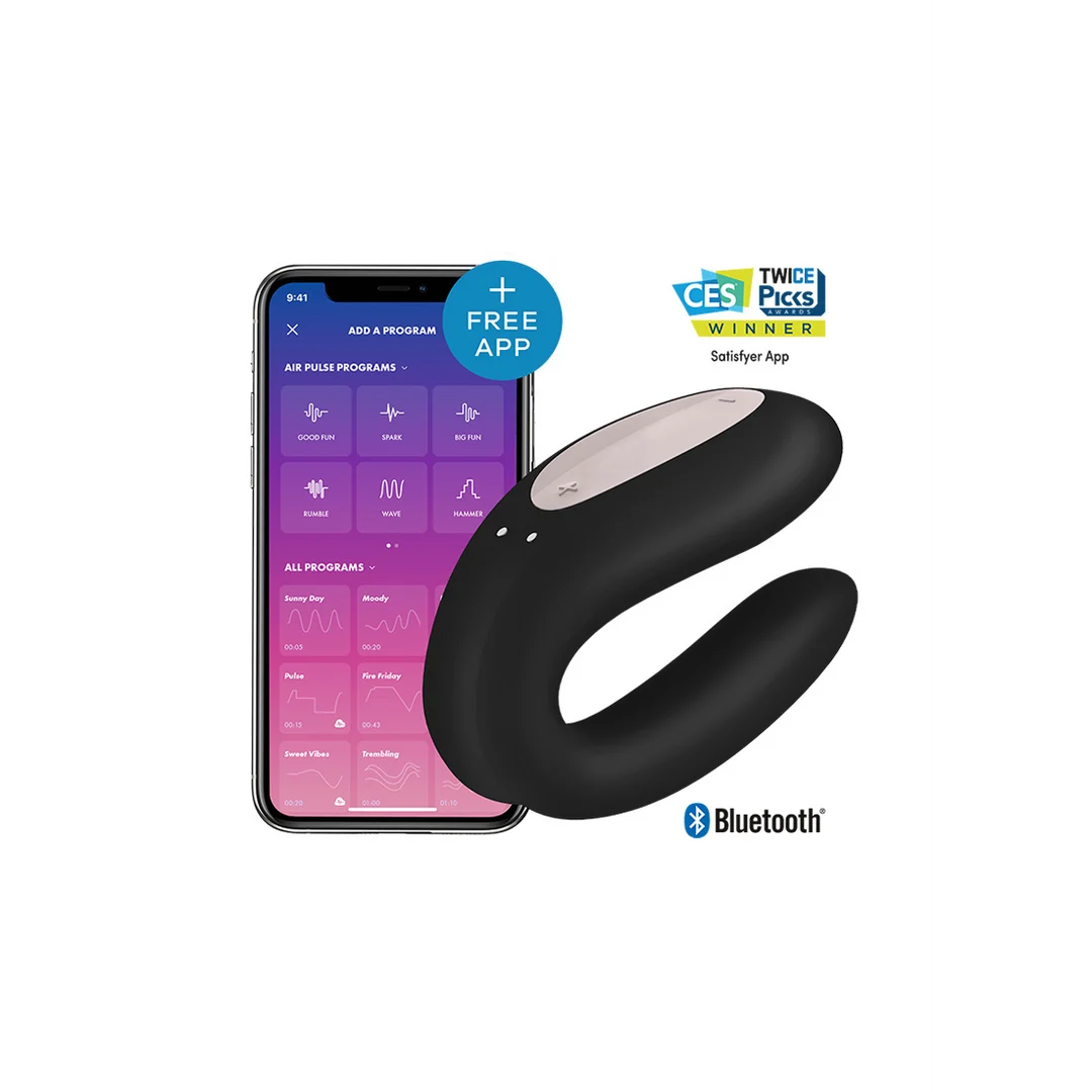 Vibratore doppio con vestibilità confortevole – Double Joy – Vibratore per coppia – Viola - immagine 11