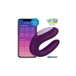 Vibratore doppio con vestibilità confortevole – Double Joy – Vibratore per coppia – Viola - immagine 5