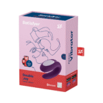 Vibratore doppio con vestibilità confortevole – Double Joy – Vibratore per coppia – Viola