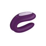 Vibratore doppio con vestibilità confortevole – Double Joy – Vibratore per coppia – Viola - immagine 2