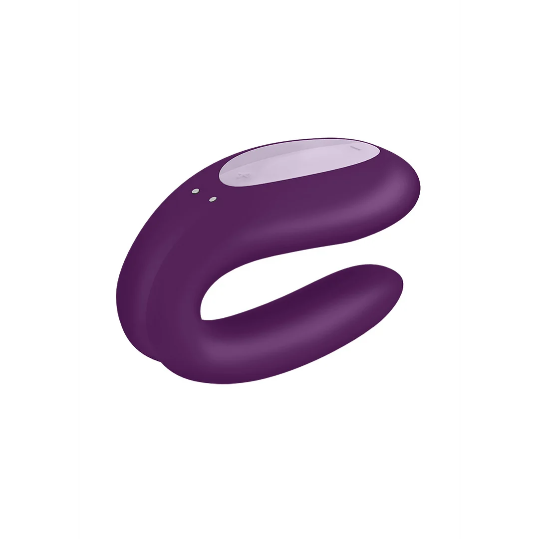 Vibratore doppio con vestibilità confortevole – Double Joy – Vibratore per coppia – Viola - immagine 2