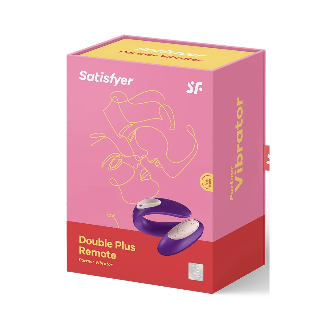 J2008-3-01-2 Vibratore doppio con telecomando – Double Plus - Remote Partner Vibrator - Viola - immagine 1
