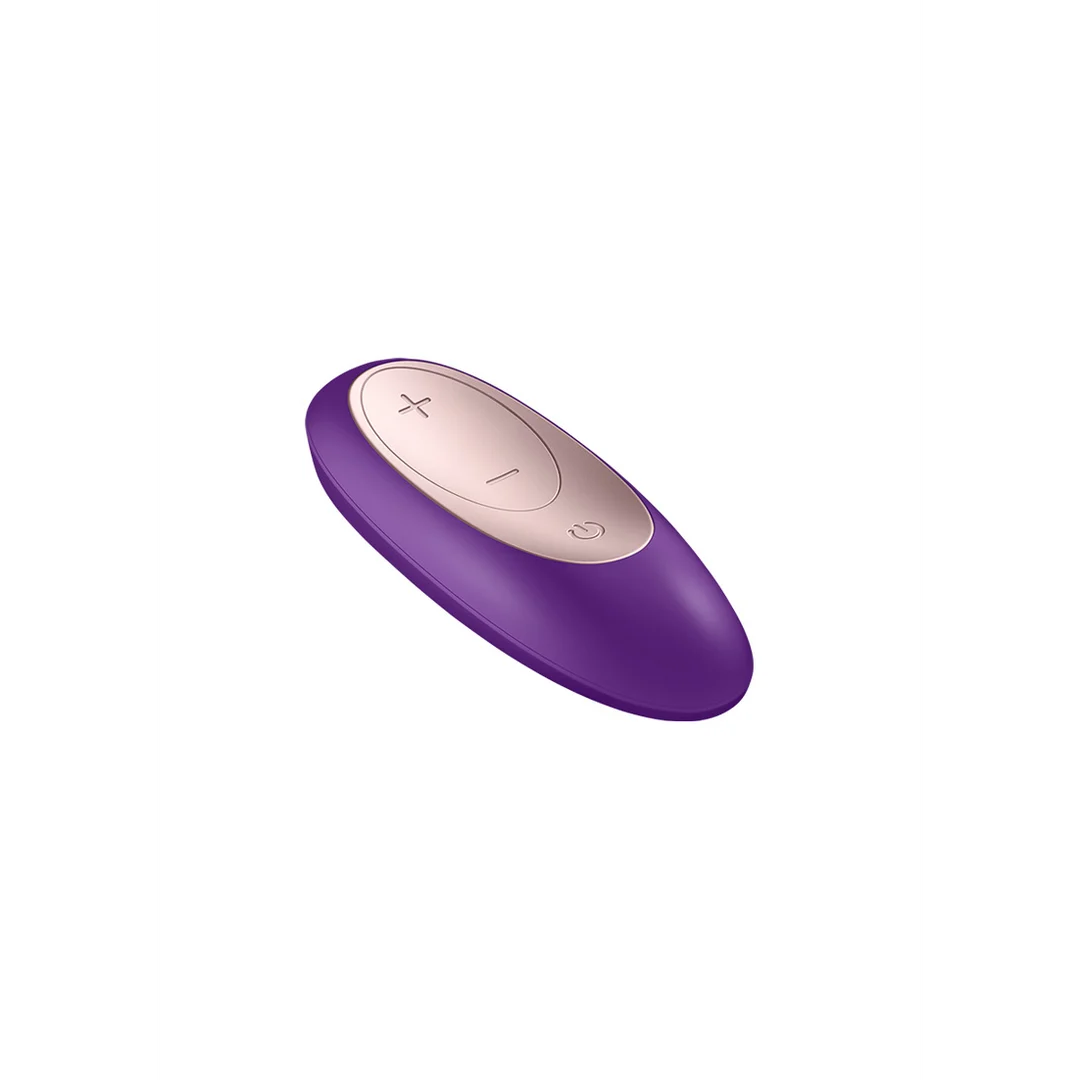 Vibratore doppio con telecomando – Double Plus - Remote Partner Vibrator - Viola - immagine 3