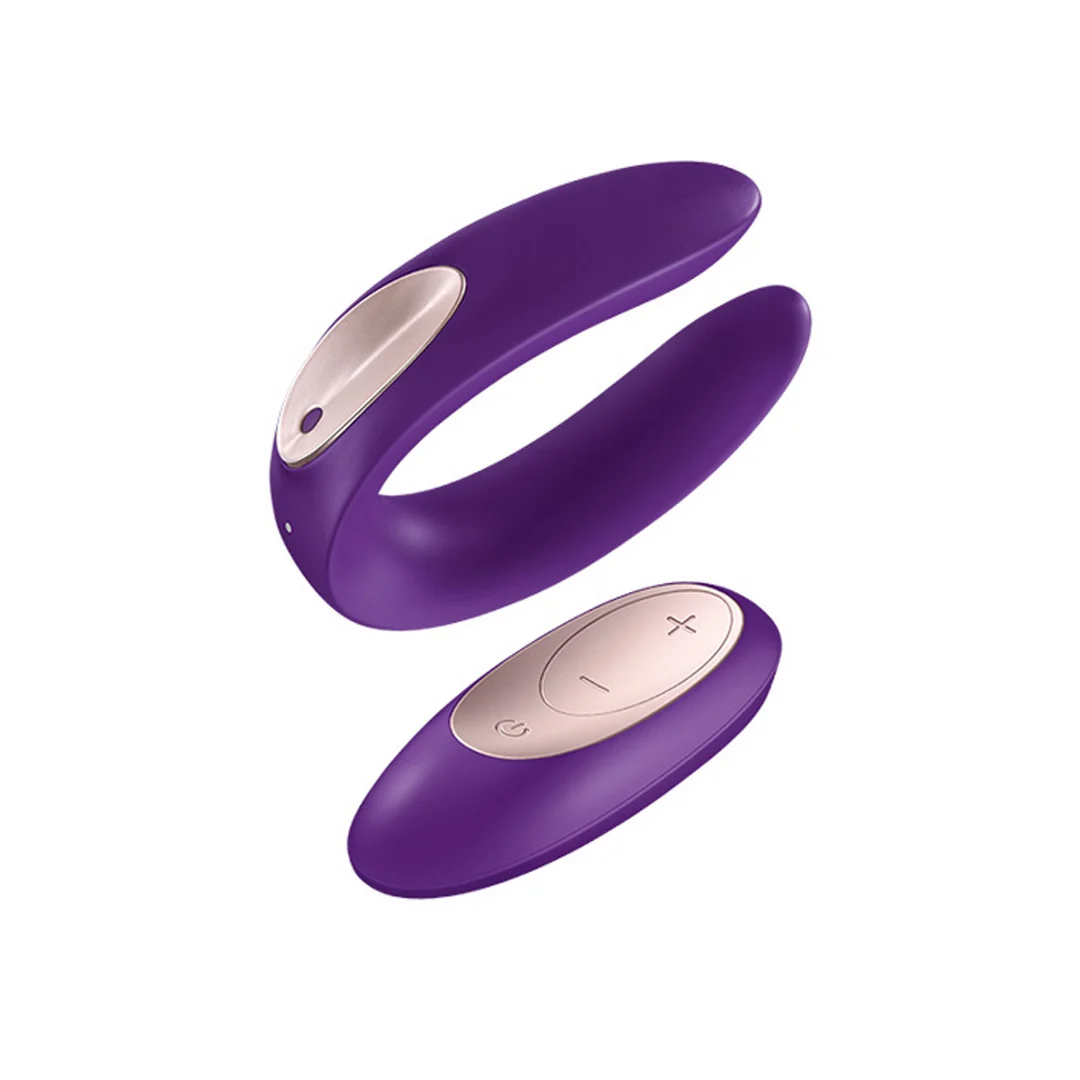 Vibratore doppio con telecomando – Double Plus - Remote Partner Vibrator - Viola - immagine 6