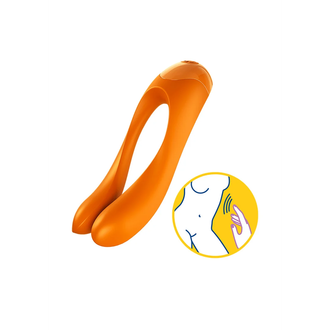 Vibratore da dito Satisfyer Candy Cane, arancione - immagine 5