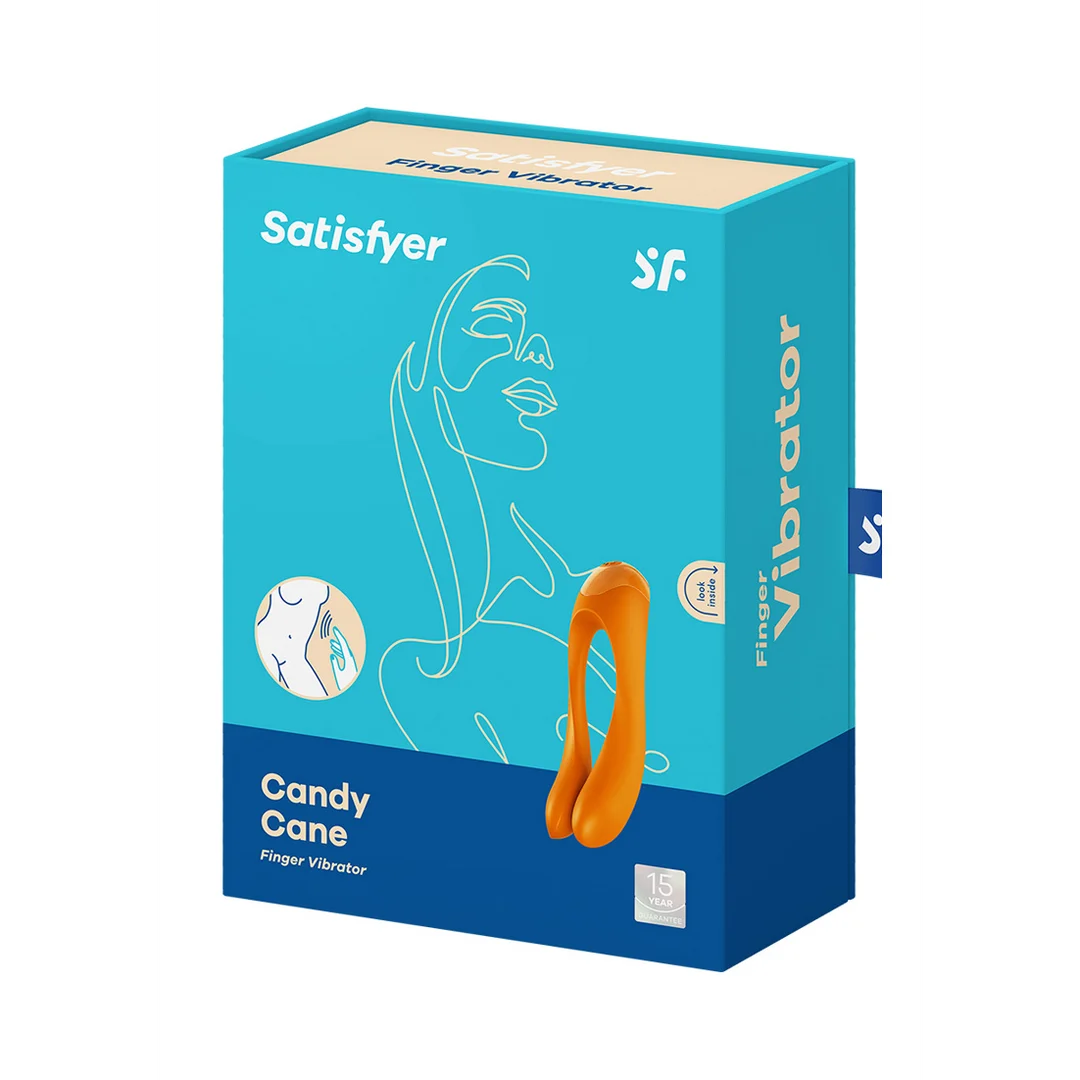 Vibratore da dito Satisfyer Candy Cane, arancione - immagine 1