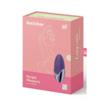 Vibratore Satisfyer Lay on con silicone morbidissimo – Violet/Brass