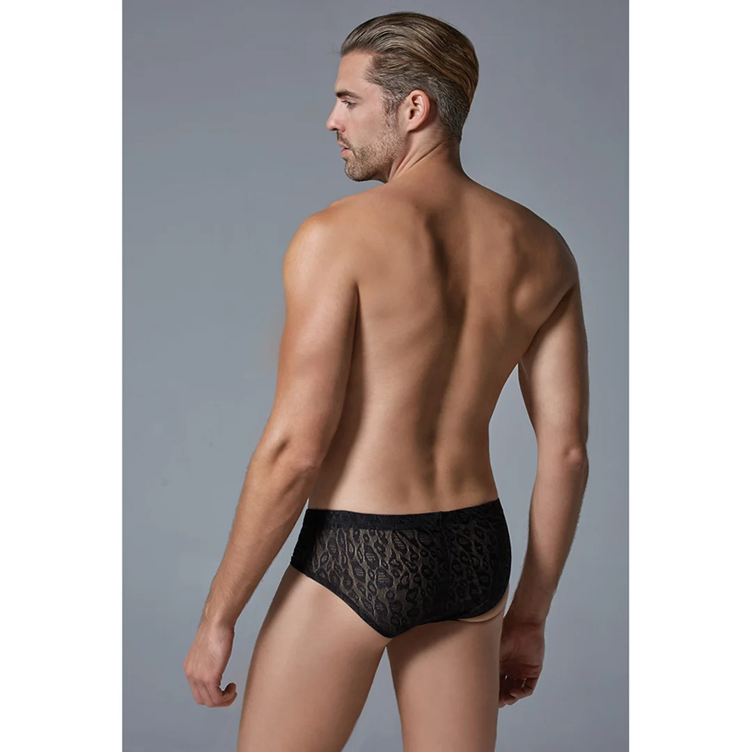 L014-LXL-5 Slip sensuale con stampa leopardata e vita elastica, dal fascino irresistibile - LIN - immagine 1