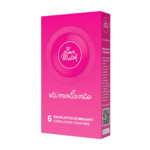 Preservativi con nervature e puntini, 6 pezzi, Love Match Stimolante