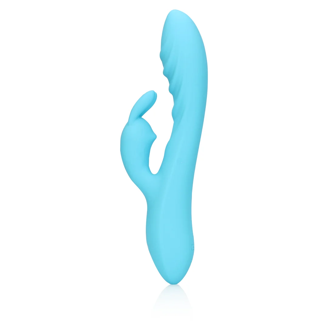 Vibratore rabbit Loveline in silicone rigato - immagine 5