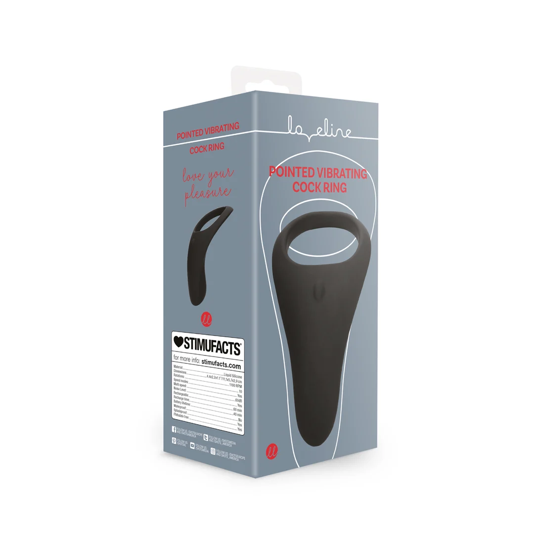 LOVE021BLK-2 Anello fallico vibrante Loveline - immagine 1