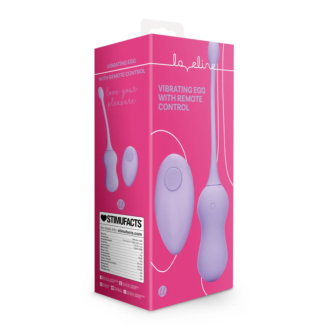 Ovetto vibrante Loveline Violet Harmony con telecomando - immagine 1