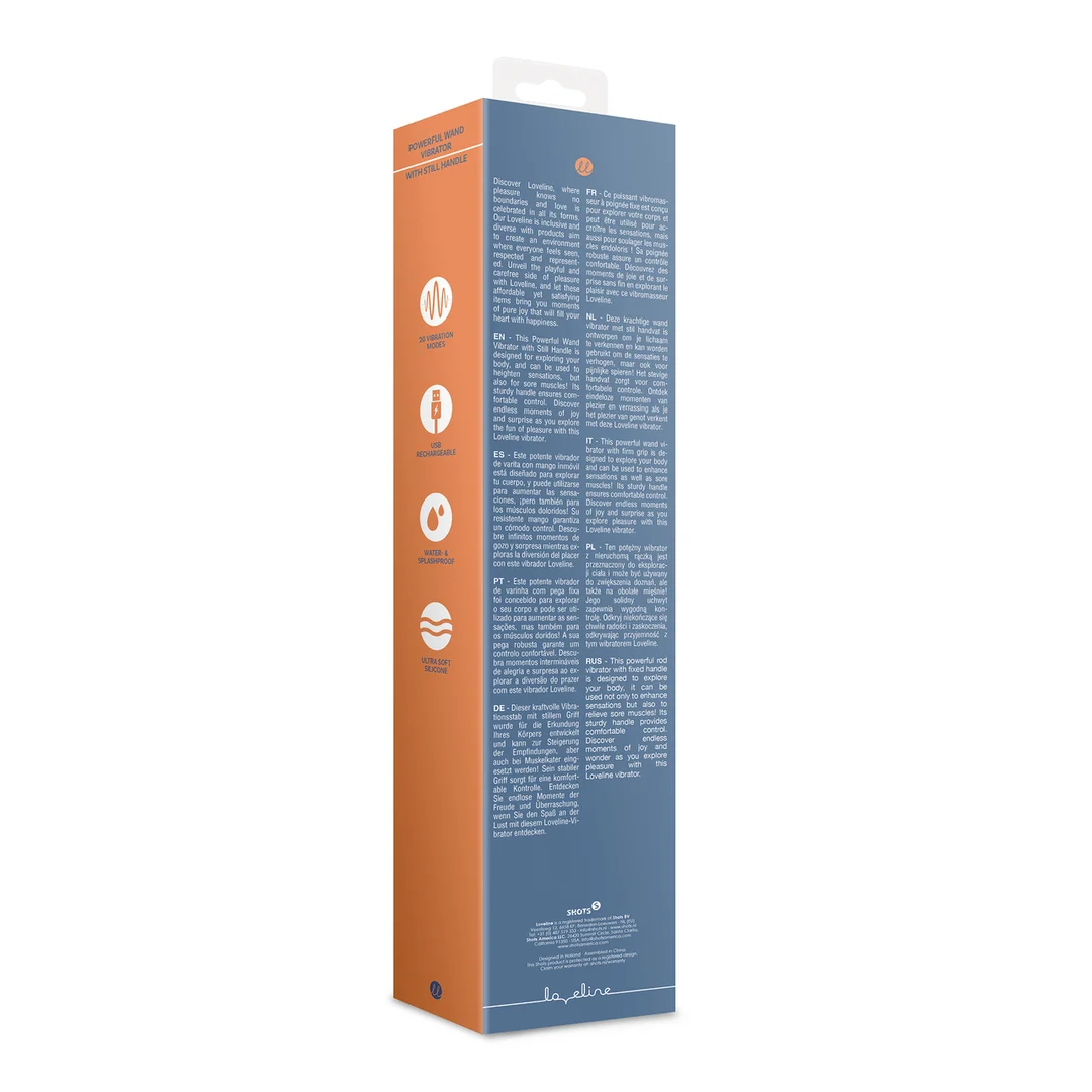 Vibratore wand con impugnatura silenziosa per un controllo confortevole, Blue Nova, Loveline by Shots - immagine 8
