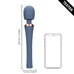 Vibratore wand con impugnatura silenziosa per un controllo confortevole, Blue Nova, Loveline by Shots - immagine 4