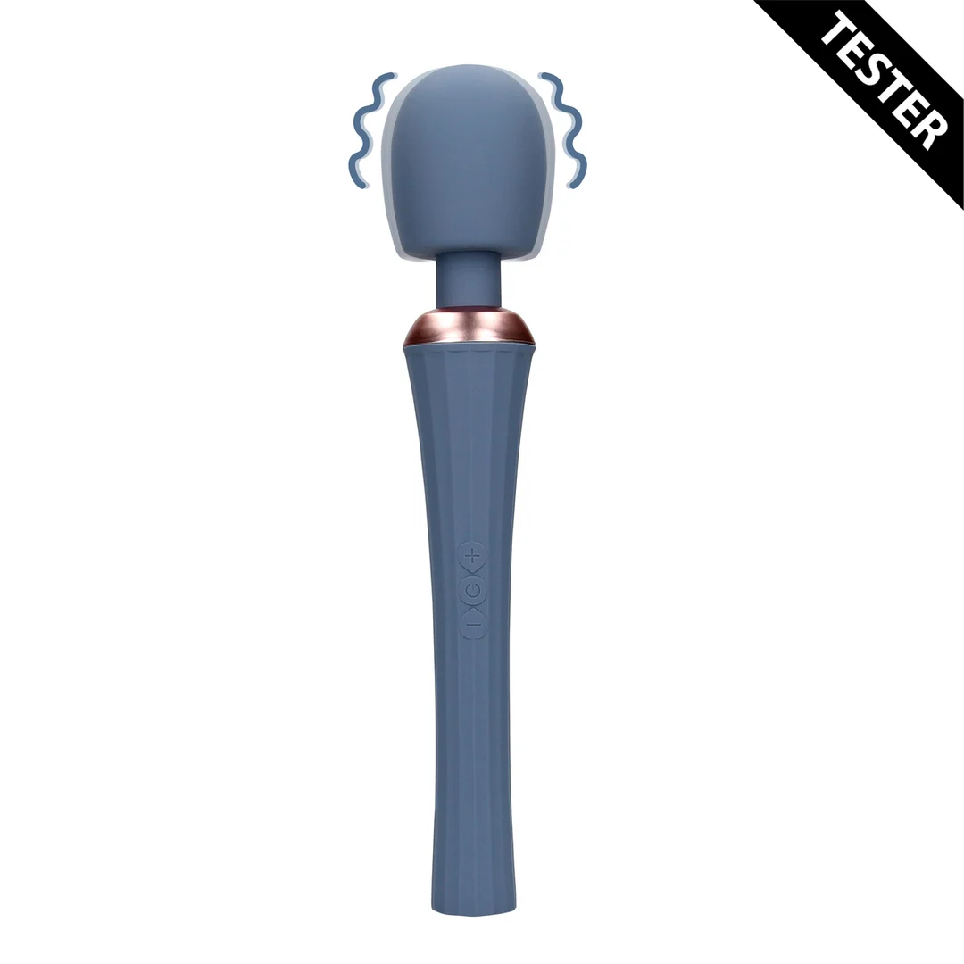 Vibratore wand con impugnatura silenziosa per un controllo confortevole, Blue Nova, Loveline by Shots - immagine 6