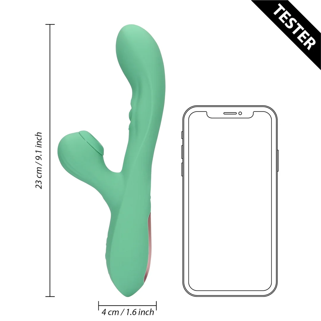 Vibratore duo con onde d’aria pulsanti – Tester (nome) Loveline by Shots - immagine 5